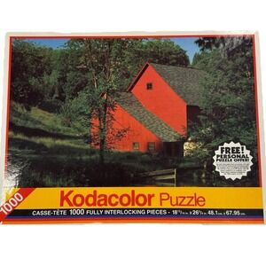 VTG Kodacolor 1000 Piece Puzzle Red Barn NO. 77777 NEARING POMFRET, VT (1994)